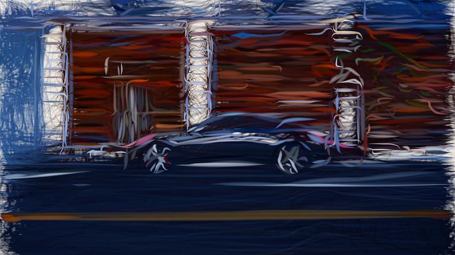 Hyundai Genesis Coupe Draw #10 Digital Art by CarsToon Concept
