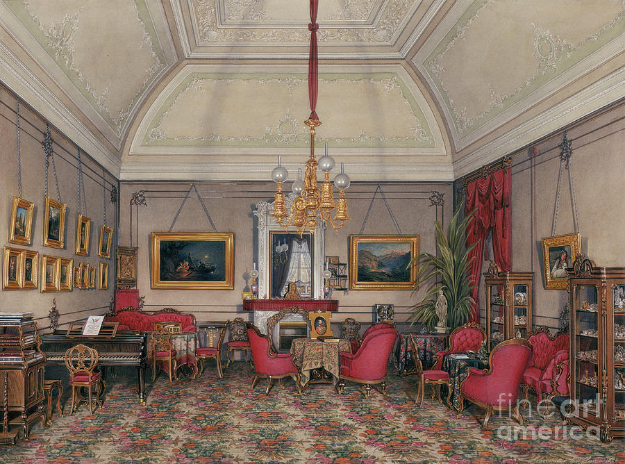 Interiors Of The Winter Palace #9 Drawing by Heritage Images