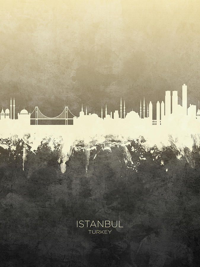Istanbul Turkey Skyline #9 Digital Art by Michael Tompsett