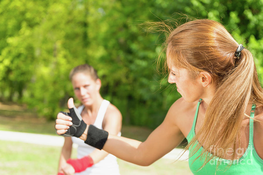 Kickboxing Training Outdoors #9 Photograph by Microgen Images/science Photo Library