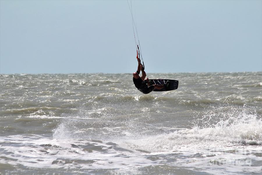 Kite Surfing Photograph by Donn Ingemie