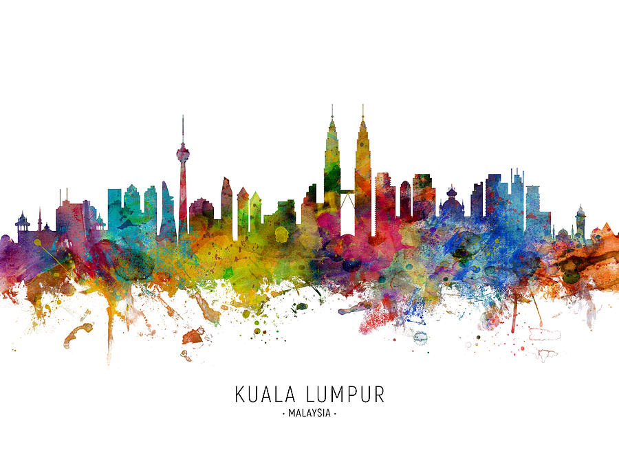 Kuala Lumpur Malaysia Skyline #9 Digital Art by Michael Tompsett
