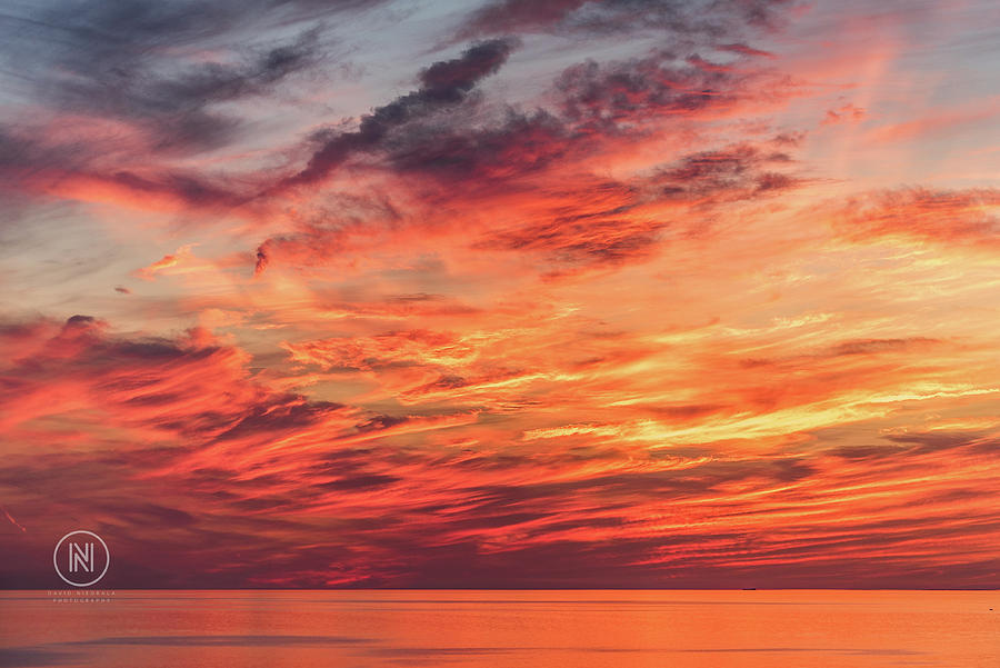 Lake Erie Sunset #9 Photograph by Dave Niedbala