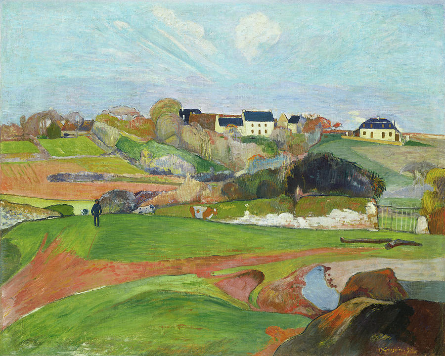 Landscape At Le Pouldu #9 Painting by Paul Gauguin