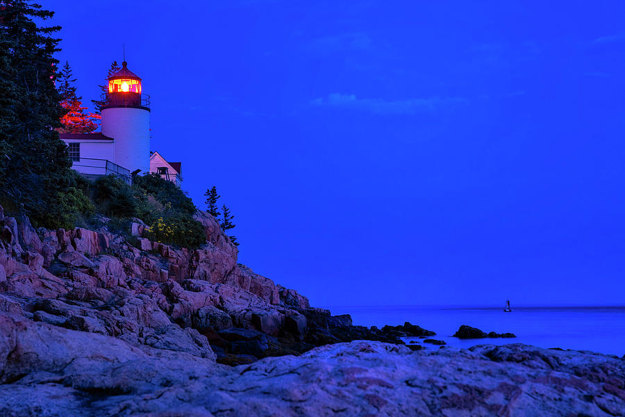 Acadia National Park Digital Art - Lighthouse, Bass Harbor, Maine #9 by Claudia Uripos