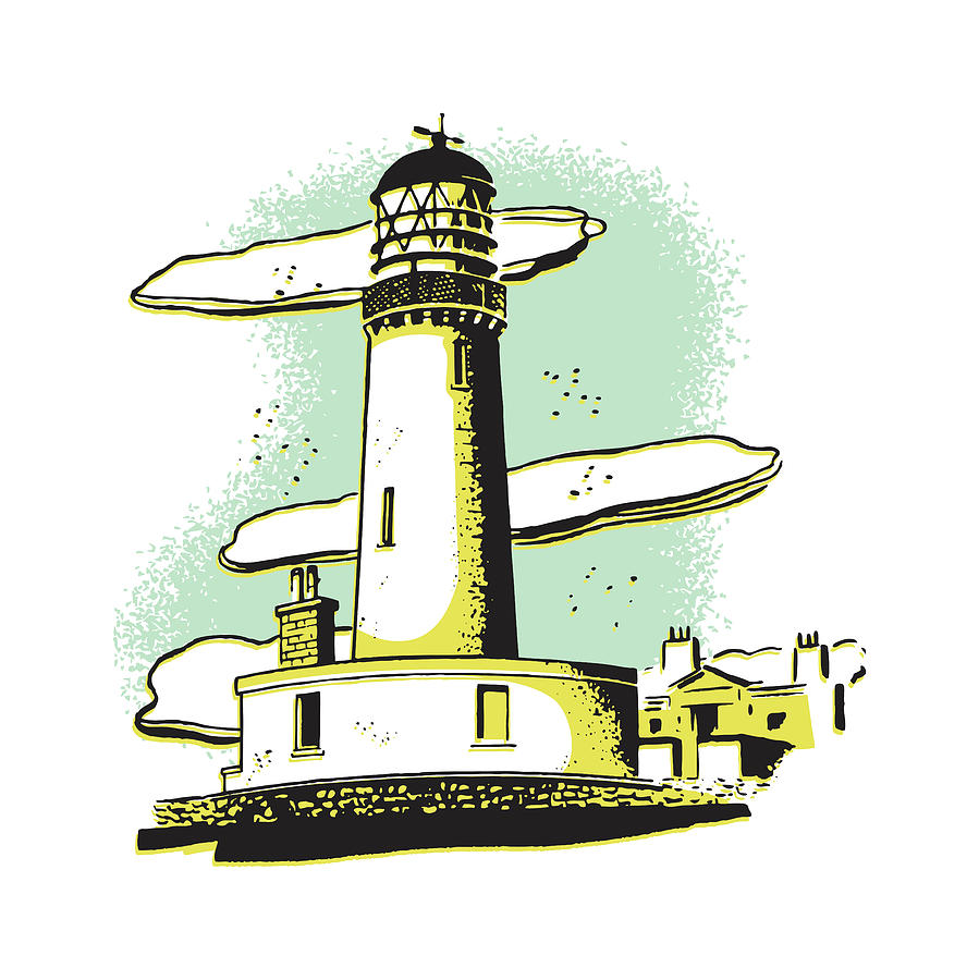 Architecture Drawing - Lighthouse #9 by CSA Images