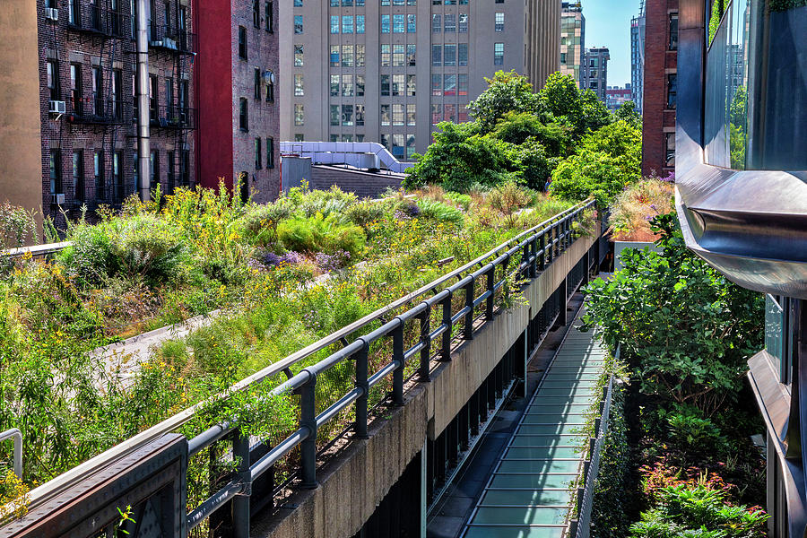 New York City, Manhattan, High Line Elevated Park #9 Digital Art by Lumiere
