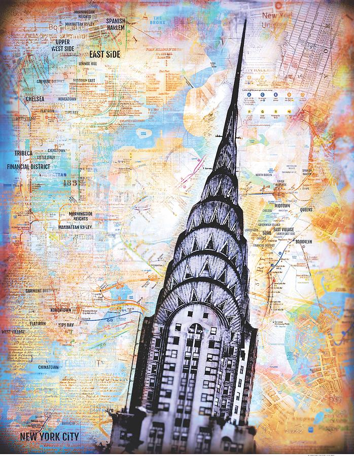 Architecture Mixed Media - New York #9 by Javier Lopez Rotella