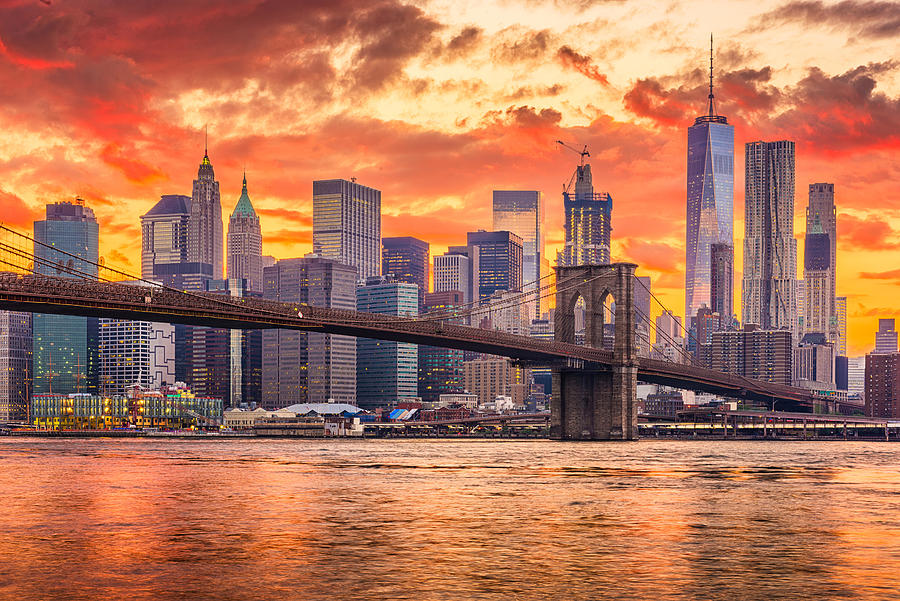 New York City Photograph - New York, New York, Usa Skyline #9 by Sean Pavone