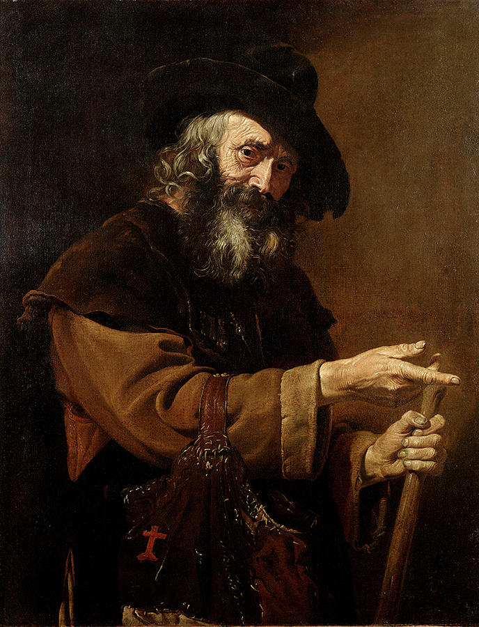 Old Pilgrim  #9 Painting by Pietro Bellotti