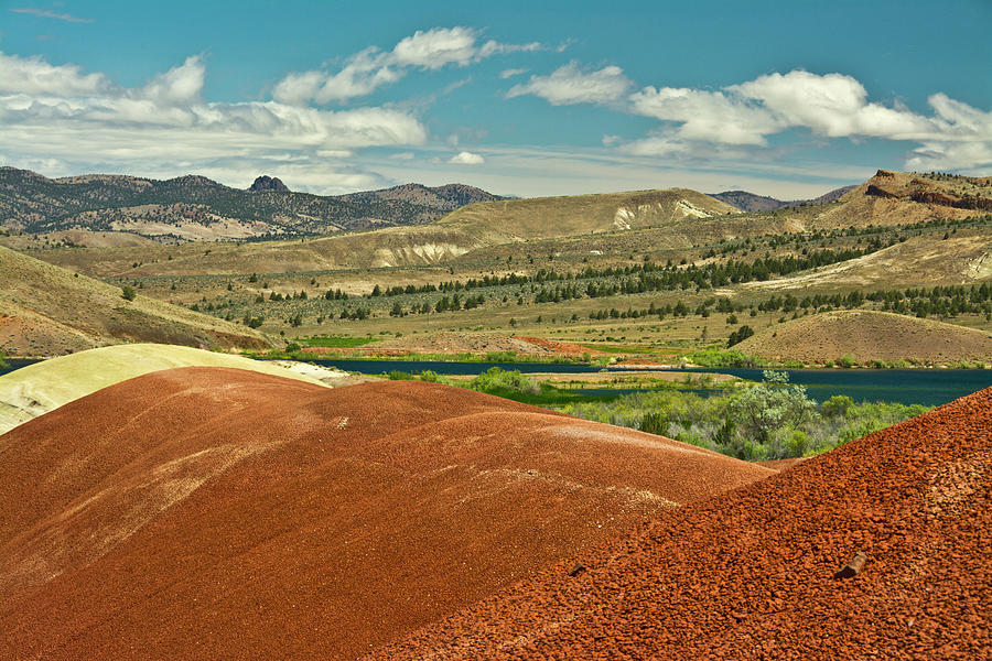 Black Photograph - Painted Hills, John Day Fossil Beds by Michel Hersen Black Photograph - Painted Hills, John Day Fossil Beds by Michel Hersen