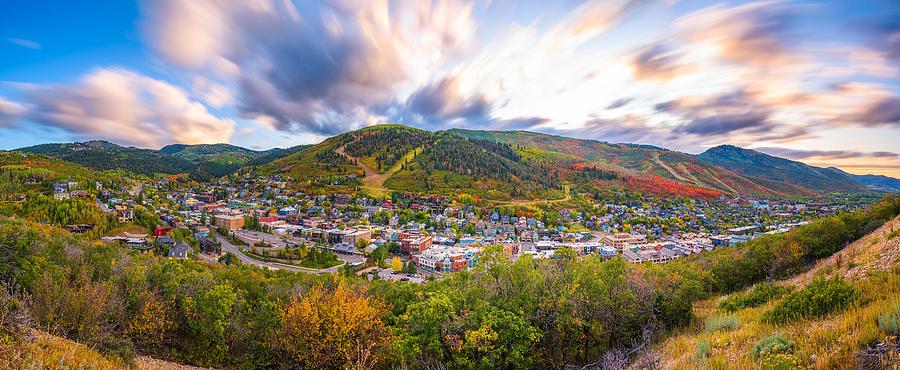 Mountain Photograph - Park City, Utah, Usa Downtown In Autumn #9 by Sean Pavone