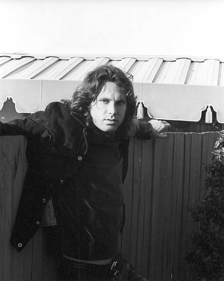 Black And White Photograph - Photo Of Jim Morrison #9 by Michael Ochs Archives