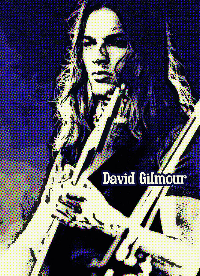 Portrait Of David Gilmour Pink Floyd Guitarist Mixed Media By Alain De Maximy Fine Art America