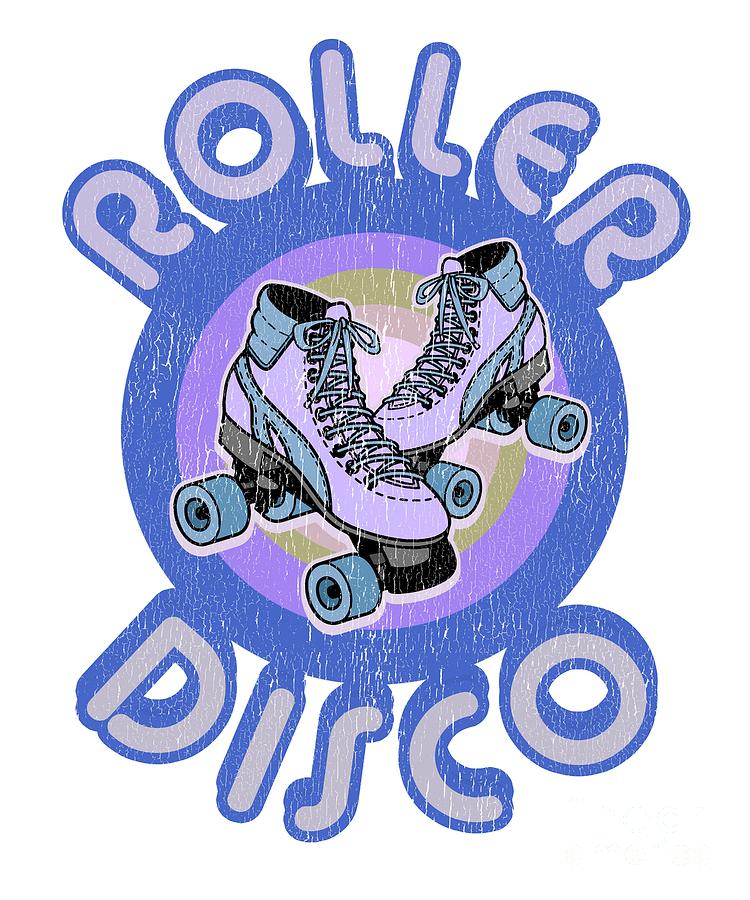 Roller Disco Derby Vintage Distressed Design 70s 80s Digital Art by ...