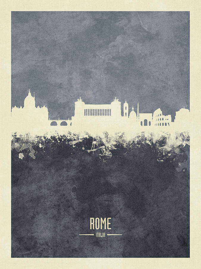 Rome Italy Skyline #9 Digital Art by Michael Tompsett