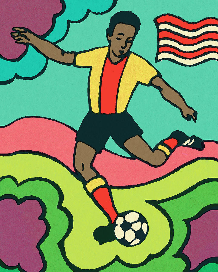 Soccer Drawing - Soccer Player #9 by CSA Images