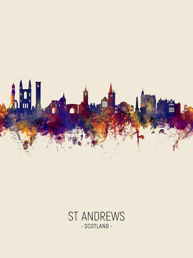 St Andrews Scotland Skyline #9 Digital Art by Michael Tompsett
