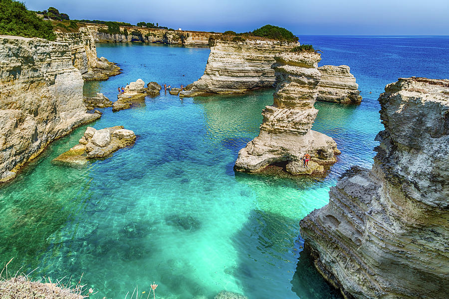 Stacks on the coast of Salento in Italy #9 Photograph by Vivida Photo PC