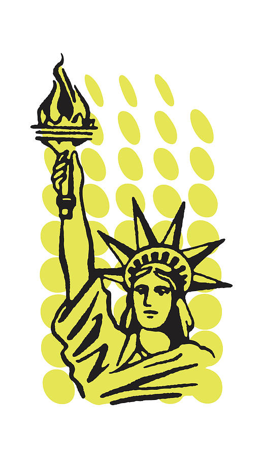 New York City Drawing - Statue of Liberty #9 by CSA Images