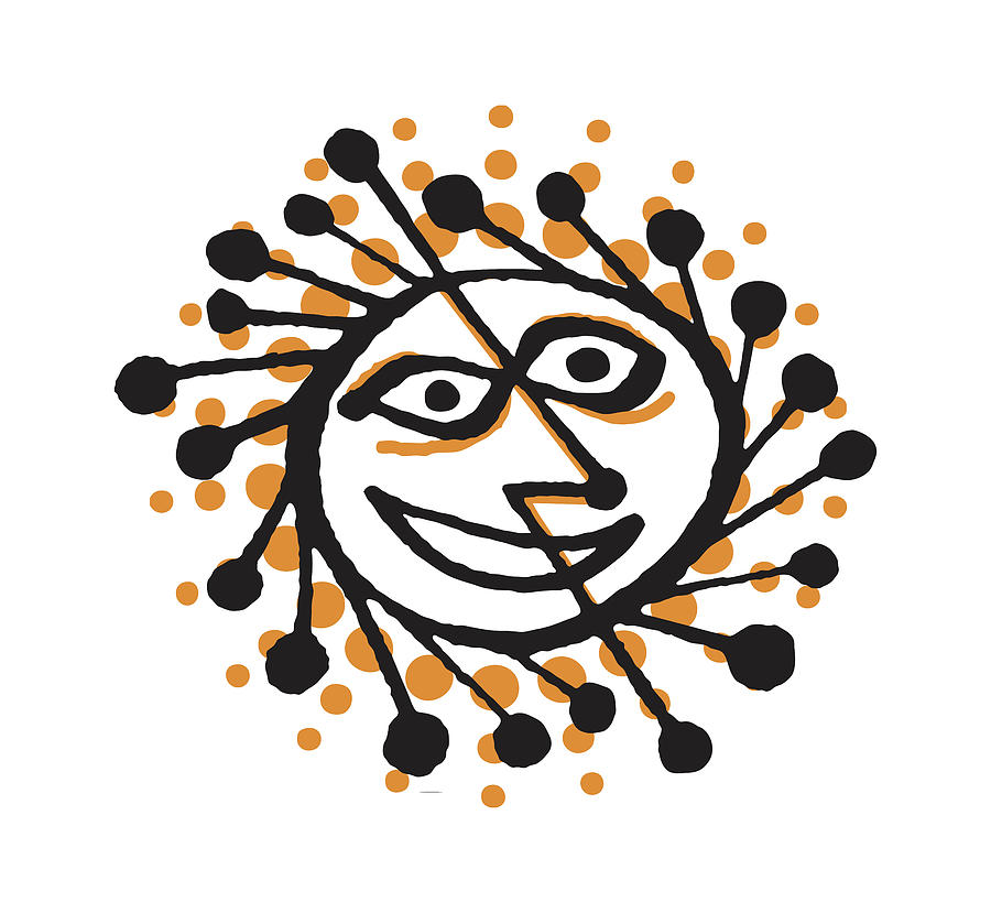Summer Drawing - Sun with Face #9 by CSA Images