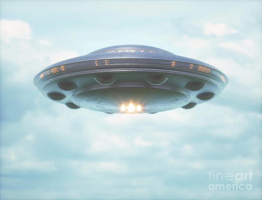 Ufo In Sky #9 Photograph by Ktsdesign/science Photo Library