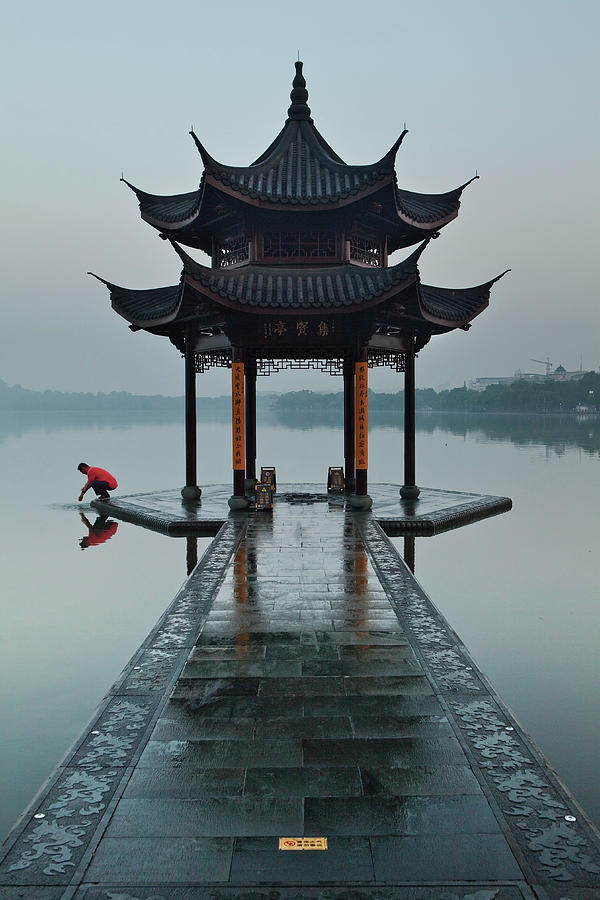 West Lake, Zhenjiang, China #9 Digital Art by Luigi Vaccarella