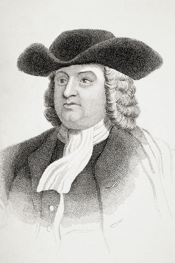 William Penn, Quaker leader. Drawing by Ken Welsh Fine Art America