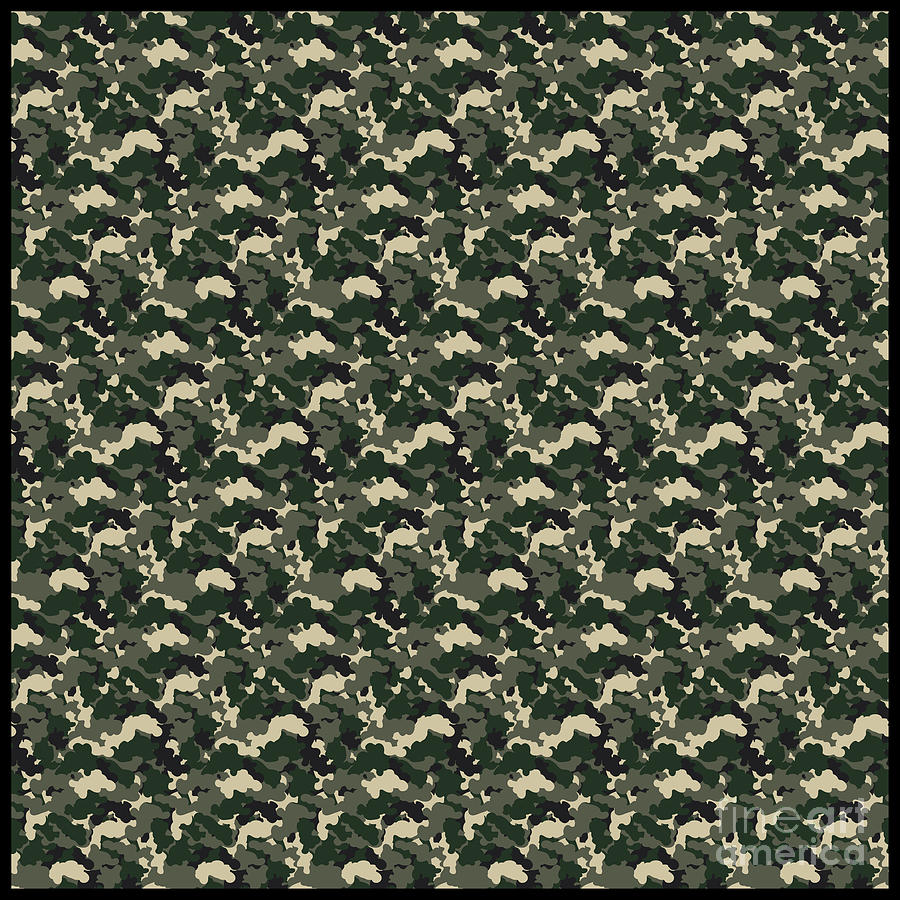 Camouflage Pattern Camo Stealth Hide Military Digital Art by Mister Tee