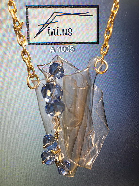 A 10035Blue Crystal Pendant Jewelry by Mary Russell