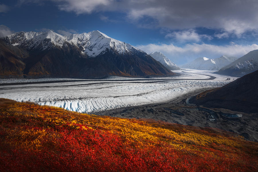 A Alaska Glacier In The Fall Photograph by Siyu And Wei Photography