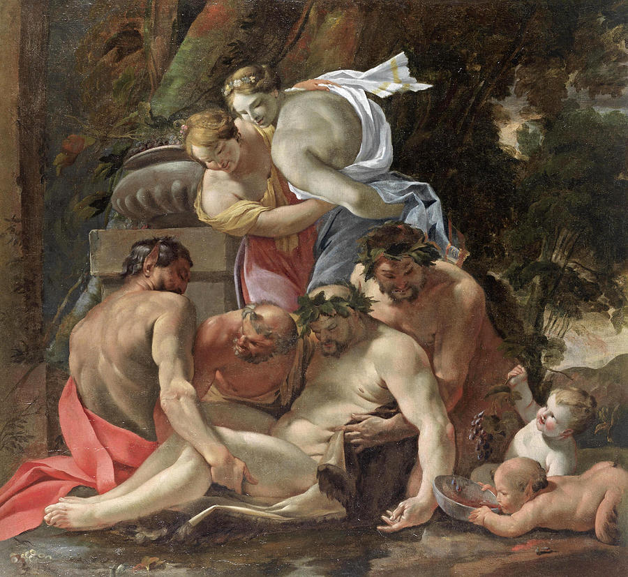 A Bacchanale Painting by Michel Dorigny