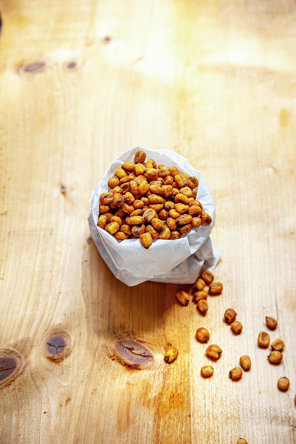 A Bag Of Deep-fried Salted Corn Kernels Photograph by Julia Skowronek