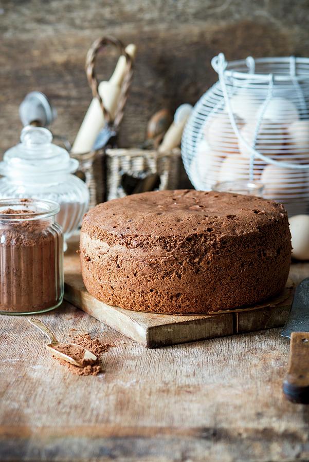 A Baked Chocolate Biscuit Cake Photograph by Irina Meliukh