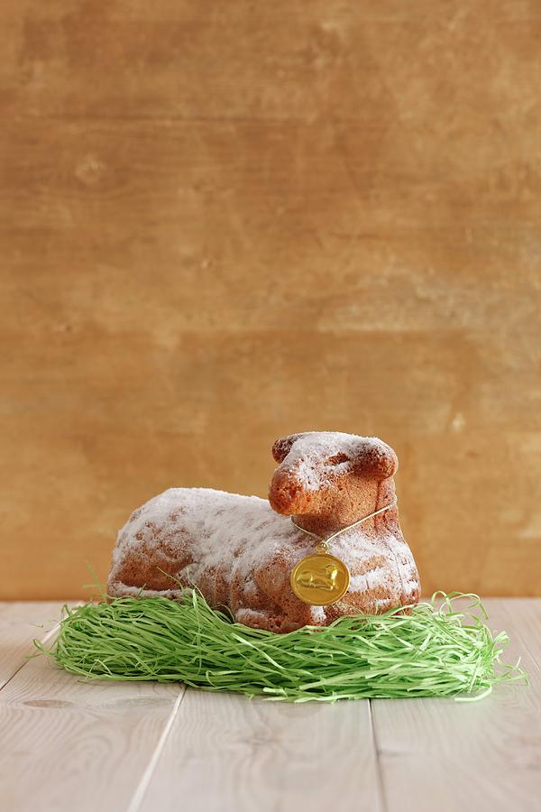 A Baked Easter Lamb On Decorative Grass Photograph by Petr Gross