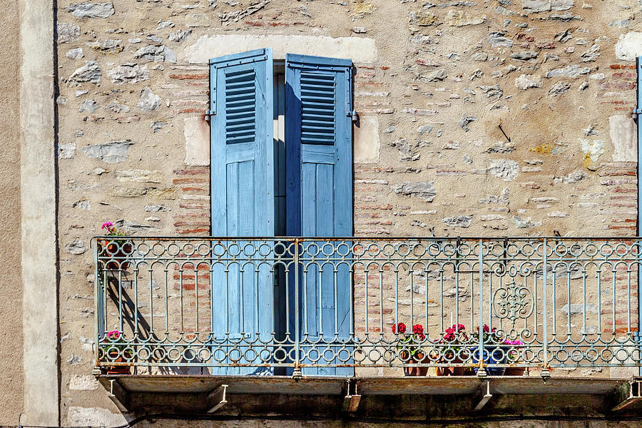 A Balcony Door in Cahors France Photograph by W Chris Fooshee