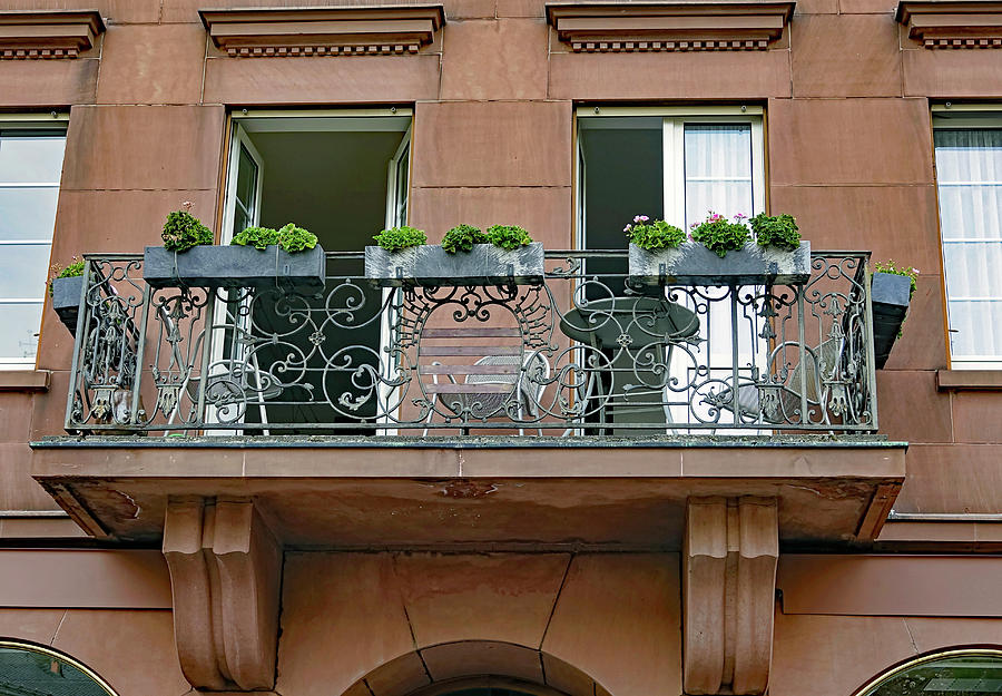 A Balcony Scene In Mainz, Germany Photograph by Rick Rosenshein