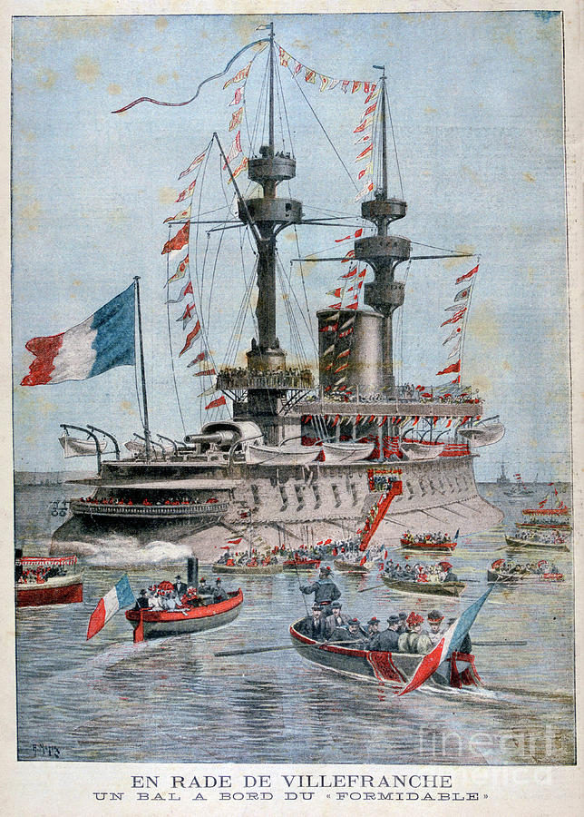 A Ball On Board The Battleship Drawing by Print Collector