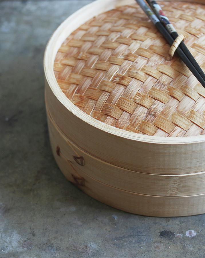 A Bamboo Steamer close Up Photograph by Milly Kay