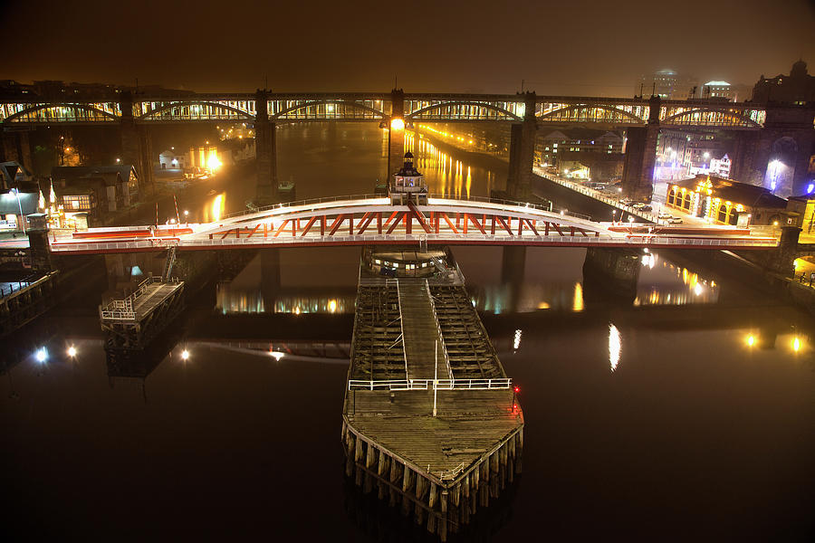 A Barge Passing Underneath A Bridge Photograph by John Short / Design Pics