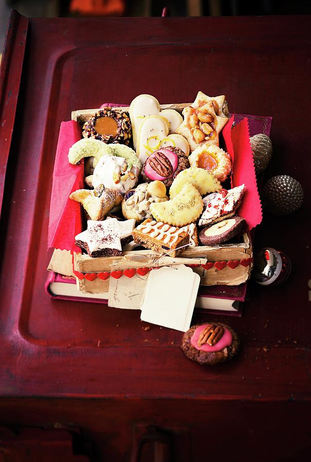 A Basket Of Christmas Biscuits Photograph by Jalag / Wolfgang Schardt