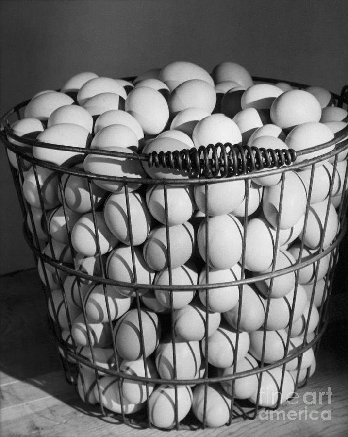 A Basket Of Eggs Photograph by Bettmann