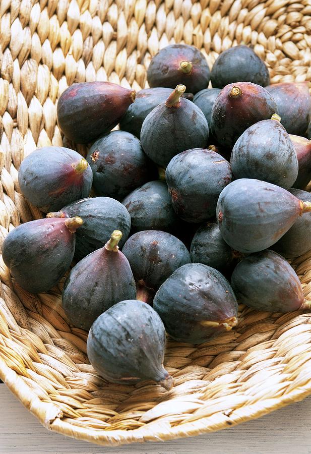 A Basket Of Fresh Californian Figs Photograph by Spyros Bourboulis