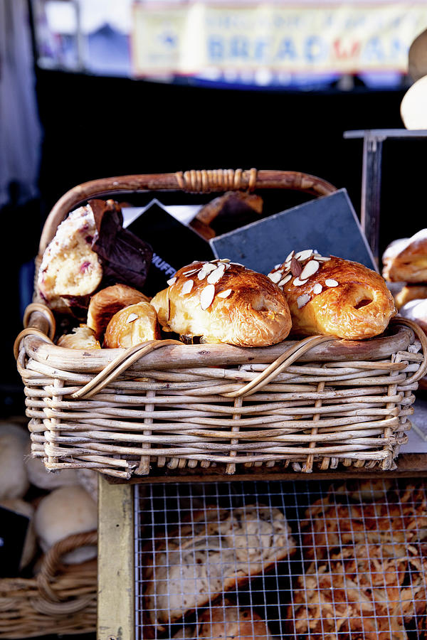 A Basket Of Freshly Baked Goods Photograph by Claudia Timmann