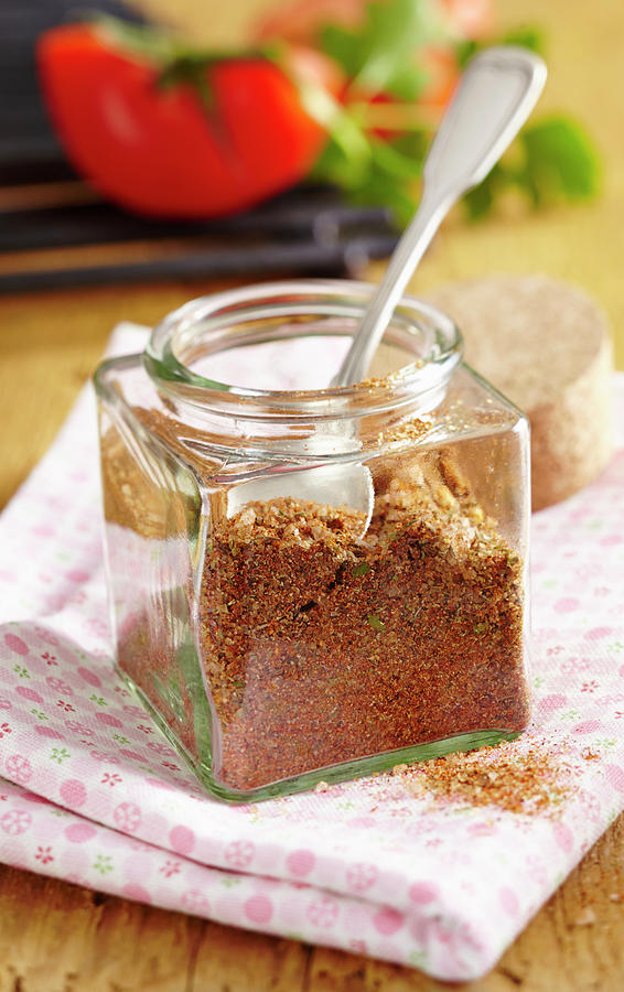 A Bbq Spice Mixture With Pul Biber, Sugar, Sea Salt, Mustard Photograph by Teubner Foodfoto