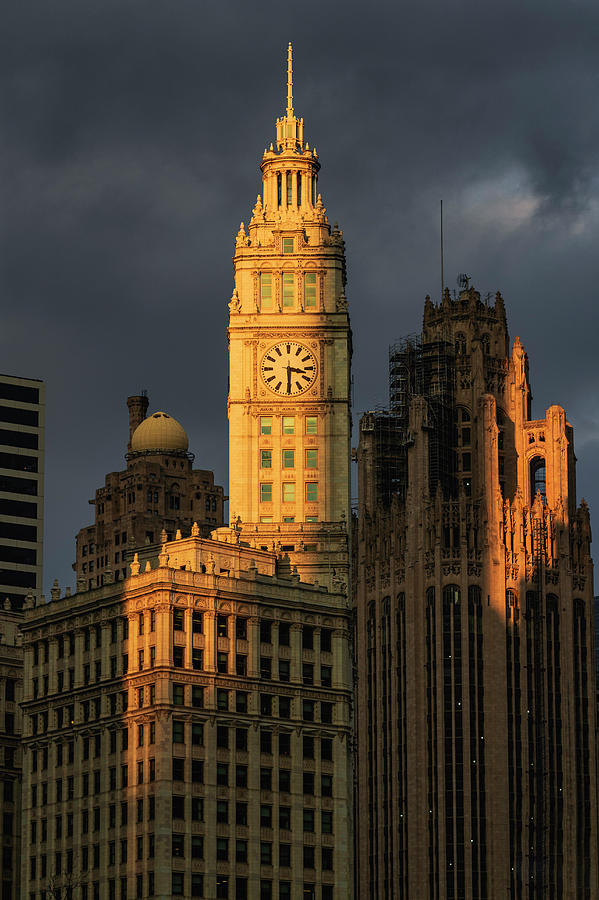 A beam of light hitting the Wrigley building Photograph by Filippo Bodo ...