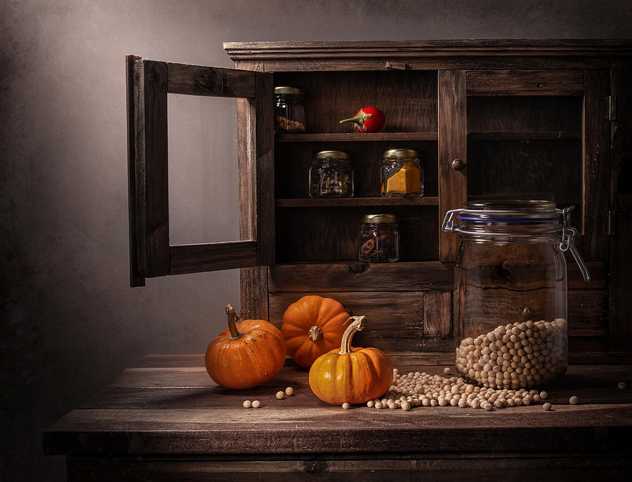 Pumpkin Photograph - A Beam Of Light In The Kitchen by Margareth Perfoncio