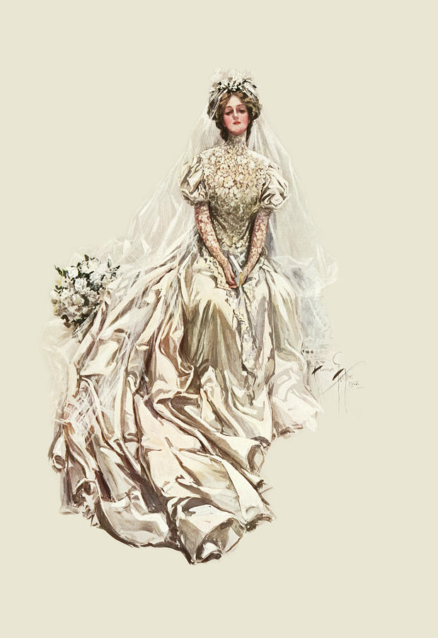 A Beautiful Bride Painting by Harrison Fisher A Beautiful Bride Painting by Harrison Fisher