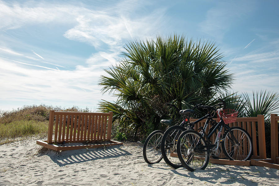 A Beautiful Day For Biking On The Beach Photograph by Dennis Schmidt