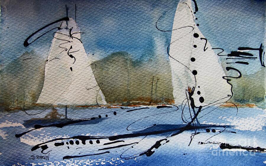 A Beautiful Day to Sail Mixed Media by Susan Seaborn